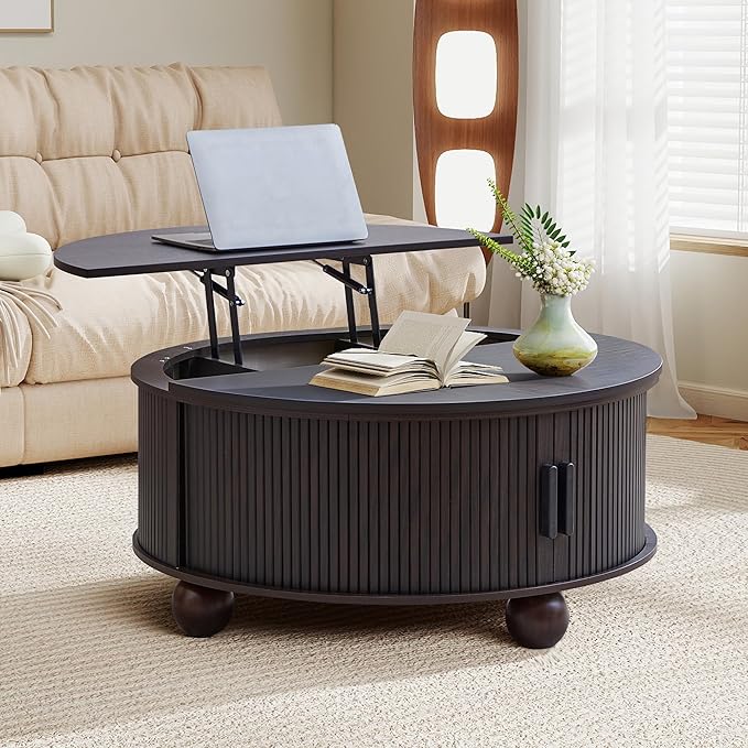 Round Lift Top Coffee Table - Image 3