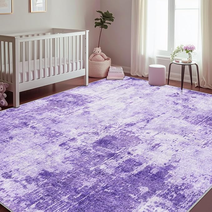 RELEANY Washable Area Rugs 5'x7' Non-Slip Modern Abstract Soft - Image 3