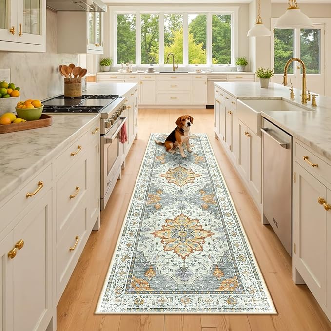 RELEANY Area Rugs 2'x8' Runner Rug Non Slip Washable by RELEANY