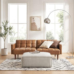 mopio 76.4" Futon Sofa Bed, Sleeper Sofa, Mid Century Modern Futon Couch - Image 3