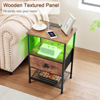 LOAKEKEL Night Stand Set 2, LED Nightstand - Image 9