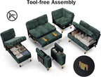 Vipbear 111" Modular Sectional Sleeper Sofa - Image 4