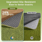 Ophanie Small Rug Washable Non Slip Throw Bedside Area Rugs, Fluffy Soft Green - Image 4