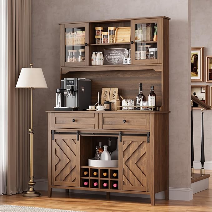 Garvee 72" Farmhosue Bar Cabinet - Image 5