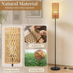Ruiever Floor Lamp for Living Room, Farmhouse Rattan Floor lamp, Modern - Image 4