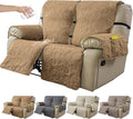 100% Waterproof Loveseat Recliner Cover, 4-Piece Split Reclining Couch Covers by YUEANG