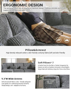 110" Cloud Sectional Couch, Modular Sectional Sofa - Image 5