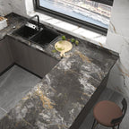 BAYYA Dark Grey/Gold Marble Contact Paper - Image 3