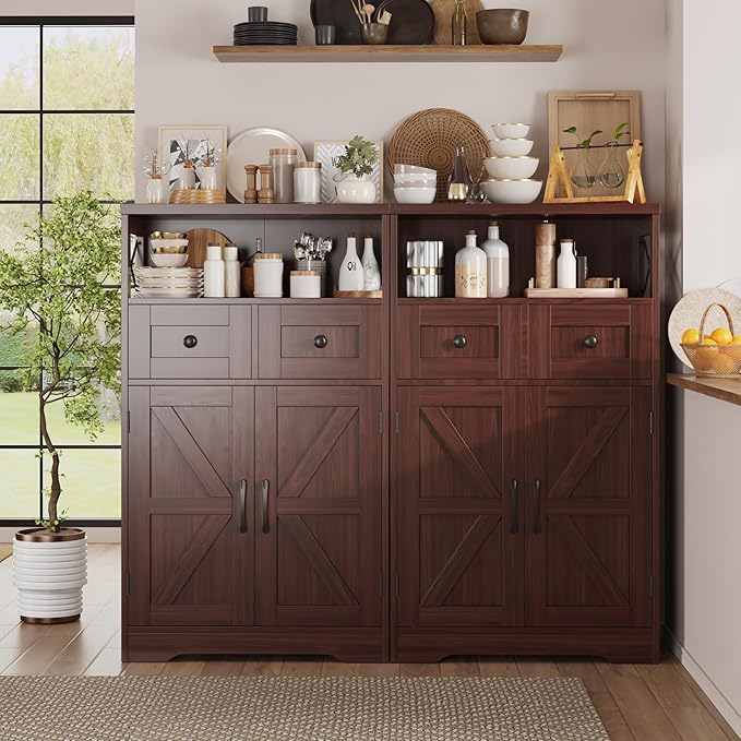 Befrases Set of 2 Dark Brown Storage Cabinet - Image 2