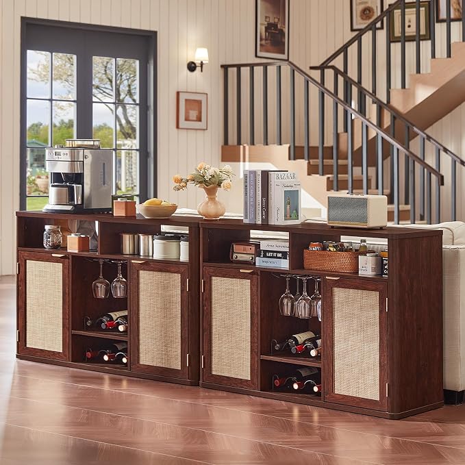 Lerliuo Rattan Wine Cabinet - Image 8