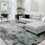 RELEANY Washable Area Rugs 6'x8' Non-Slip Modern Abstract Soft - Image 2