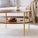 LumFurn Round Coffee Table, Mid-Century Modern Design, D30 x H17, - Image 4