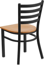 Flash Furniture HERCULES Series Black Ladder Back Metal Restaurant Chair - Image 5