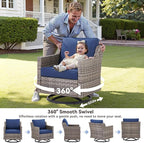 7 Piece Outdoor Patio Furniture Set-All Weather Outdoor Conversation Sets - Image 2
