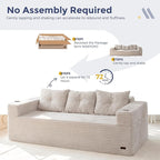 MAXYOYO 79" Oversized Boneless Loveseat Sofa Couch - Image 9