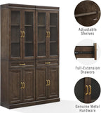 Crosley Furniture Stanton 2-Piece Glass Door Kitchen Storage Pantry Cabinet - Image 6