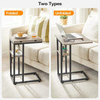 HOOBRO Foldable End Table, C Shaped Side Table - Image 7