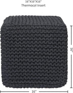 REDEARTH Cube Pouf Foot Stool Ottoman - Image 3