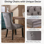 Henf 63"-79" Dining Table Set for 8, 9 Pieces Extendable Dining Table and 8 - Image 6