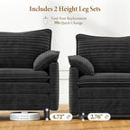 Vesgantti 142" U Shaped Sectional Cloud Couch, Large Cloud Modular Sectional - Image 3