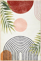 RoomTalks Mid Century Modern Washable Rug, Boho Cute Aesthetic 6x9 Area Rugs - Image 8