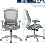 ELABEST Mesh Office Chair, Ergonomic Computer Desk Chair, Sturdy Task Chair- - Image 3
