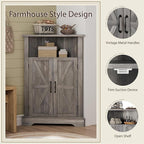 Smuxee Bathroom Corner Storage Cabinet, Farmhouse Floor Corner Cabinet - Image 5
