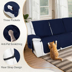 HDCAXKJ 100% Waterproof Reclining Sectional Couch Covers L Shape Recliner Sofa - Image 7
