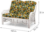Malibu Lounge Loveseat Sofa Natural Rattan Wicker Handmade Design - Image 2