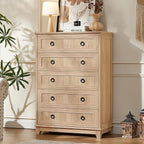 Joaxswe Farmhouse 5 Drawer Dresser - Image 7