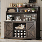 55 Inch Farmhouse Coffee Bar Cabinet by Revominca