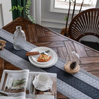 Macrame Table Runner Grey Boho Table Runners - Image 3
