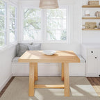 Plank+Beam 48 Inch Farmhouse Dining Table, Rustic Solid Wood Kitchen Table - Image 3