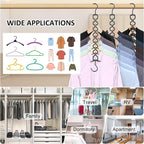 12 Pack Space Saving Hangers for Clothes, Sturdy Metal Hangers Heavy Duty Magic - Image 3