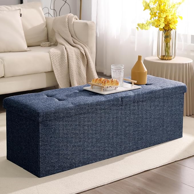 45.3 Inches Ottoman Bench With 166L Storage Space - Image 2
