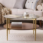 LumFurn Round Coffee Table, Mid-Century Modern Design, D30“ x H17”, - Image 4
