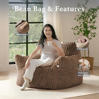 Giant Plush Bean Bag Chair for Adults - Image 4