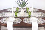 Embroidered Purple Embroidered Lavender Lilac Table Runner, Dresser Scarf - Image 3