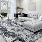 RELEANY Washable Area Rugs 7x10 Non-Slip Modern Abstract Soft by RELEANY