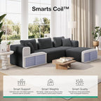 Novilla 106" Modular Sectional Sofa, Modern Cloud Sectional Couch - Image 3