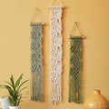 M MANUAL 3 Pcs Macrame Leaf Wall Hanging Bohemian Wall Decor Feathers Wall Art by Unknown