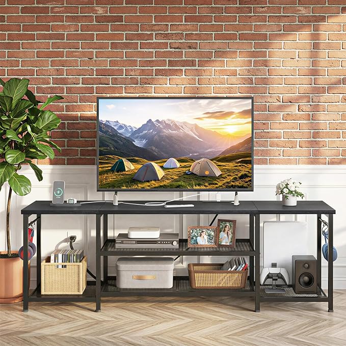 YGEOMER TV Stand for Up to 75 Inch TVs, Entertainment Center - Image 6