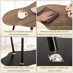 Small Coffee Table Irregular Wood Grain Desktop Coffee Tables Simple Modern - Image 4