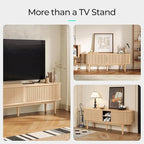 LINSY Home TV Stand for 65" TV, Mid-Century Modern 58" Entertainment Center - Image 8