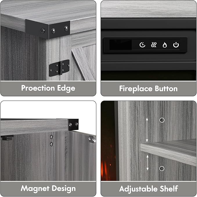 YESHOMY Fireplace TV Stand - Image 4