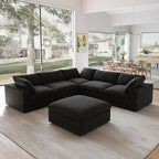 JACH V Shape Couch Sectional for Living Room, Modular Convertible Sofa - Image 4