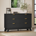 BORNOON Fluted 6 Drawer Dresser, 47.2" Wide Modern Boho Chest of Drawers by BORNOON