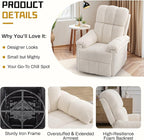 Korser Recliner Chair, Swivel Rocker Recliner Chair - Image 5