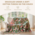 LUTBM Boho Throw Blanket for Couch Sofa Chair Cotton Summer Blankets for - Image 4