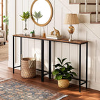 HOOBRO 2 Pack Narrow Console Table, 29.5" Small Entryway Table, Thin Long Sofa - Image 2